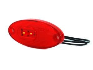 Helyzetjelző piros LED ovális (W65)