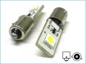 LED CANBUS izzó BAX9S 12/24V (2smd-fehér-H6W megfelelője)