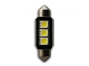 LED CANBUS szofita izzó 24V (3smd-sárga-36mm) 2db