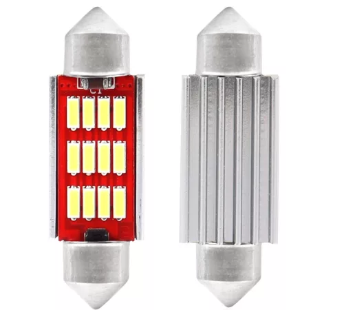 LED szofita izzó 12/24V fehér 2db (39mm)