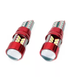 LED izzó CANBUS 27SMD W5W 12/24V fehér (2db)