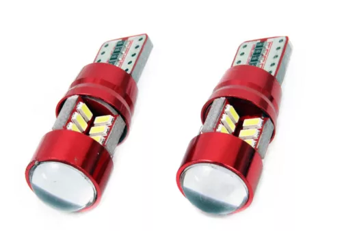 LED izzó CANBUS 27SMD W5W 12/24V fehér (2db)