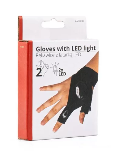 LED lámpás két ujjas kesztyű