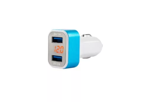 Telefontöltő 2*USB + voltmérő 12/24V