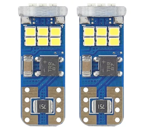 LED T10 izzó 12/24V fehér 2db