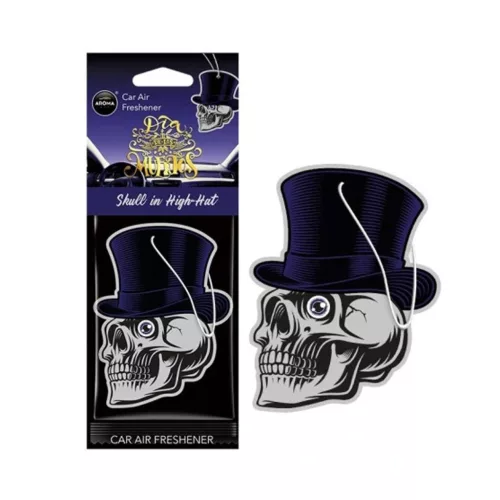 Légfrissítő - Aroma Car MUERTOS Skull in Hat Black Oud
