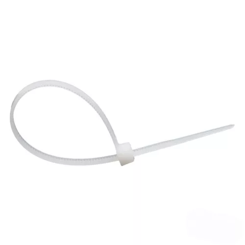 100 darabos műanyag, fehér kábelkötegelő készlet (2.5×150mm)