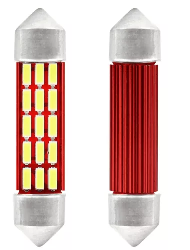 LED izzó CANBUS C5W/C10W 41mm 12/24V fehér (2db)