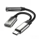 USB-C elosztó adapter + Mini Jack 3,5 mm-es