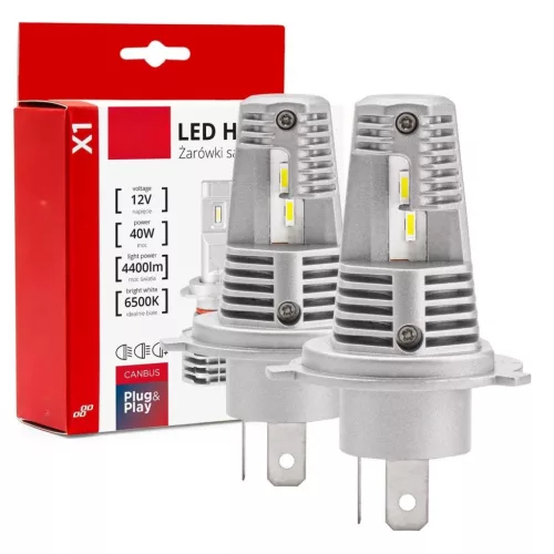 H4 CANBUS  LED izzó 12V (2db)