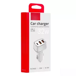 Szivargyújtó 2xUSB-A +  USB-C 32W