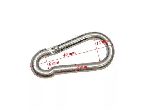 KARABINER RUGÓS 4X40