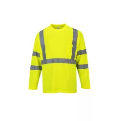 JÓLLÁTHATÓSÁGI PULÓVER KEREKNYAKÚ NEON SÁRGA L