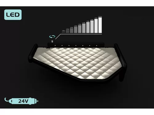 VOLVO MŰSZERFALASZTAL (KÖZÉP) FH12/ FH16/ FM 2009-2012 LED VILÁGÍTÁSSAL "CHAMPAGNE"