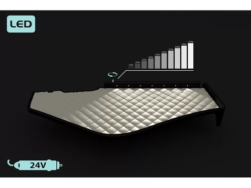 RENAULT MŰSZERFALASZTAL FIÓKNÉLKÜLI HOSSZÚ RANGE-T 2014-TŐL LED VILÁGÍTÁSSAL "CHAMPAGNE"