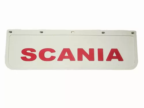 SÁRFOGÓ GUMI FELIRATOS DOMBORNYOMOTT LOGO SCANIA-HOZ FEHÉR 18X60