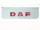 SÁRFOGÓ GUMI FELIRATOS DOMBORNYOMOTT LOGO DAF-HOZ FEHÉR 18X60