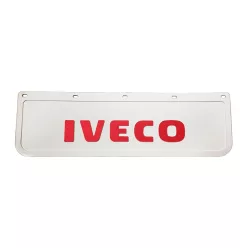   SÁRFOGÓ GUMI FELIRATOS DOMBORNYOMOTT LOGO IVECO-HOZ FEHÉR 18X60