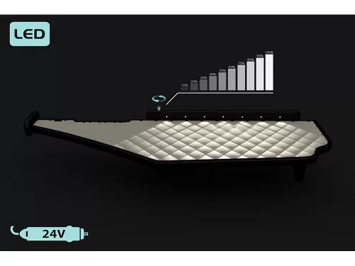 MERCEDES MŰSZERFALASZTAL FIÓKNÉLKÜL ACTROS MP4 ÚJ OBU-val LED VILÁGÍTÁSSAL (230)