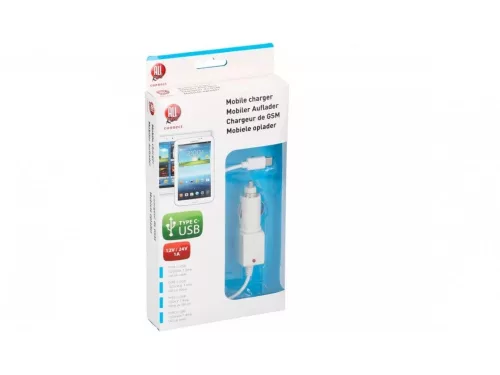 SZIVARGYÚJTÓS TELEFONTÖLTŐ USB-C 12/24V 1A