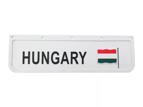 SÁRFOGÓ GUMI FELIRATOS DOMBORNYOMOTT HUNGARY FEHÉR 18X60