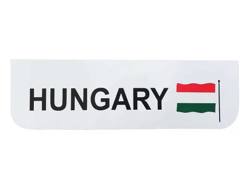 SÁRFOGÓ GUMI FELIRATOS+LOGÓ HUNGARY ELSŐ 18x60 FEHÉR