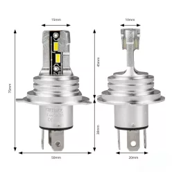 LED izzó H4 Canbus szett  12/24V (H-mini sorozat)