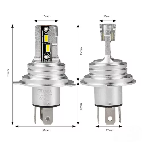LED izzó H4 Canbus szett  12/24V (H-mini sorozat)
