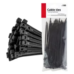 Kábelkötöző fekete 2,5x150mm - 100 db