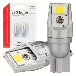 LED T10 W5W izzó 2 smd 12/24V fehér 2db