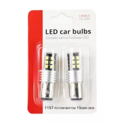 LED izzó CANBUS  BAY15D P21/5W White 12V/24V (2db)