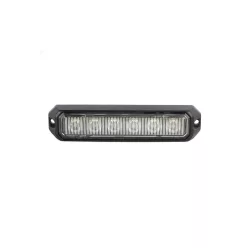 Stroboszkópos ledes sárga villogólámpa 6 LED 12/24V