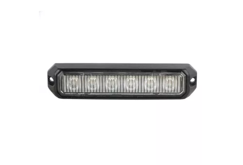 Stroboszkópos ledes sárga villogólámpa 6 LED 12/24V