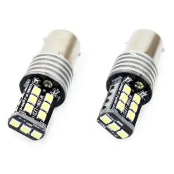 LED izzó CANBUS  BA15S P21W/R10W/R5W 2V/24V fehér  (2db)