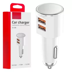 Szivargyújtó töltő (2x USB-A) 3.4A  12/24V