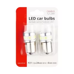 LEd izzó canbus 24SMD BA15S 12/24V