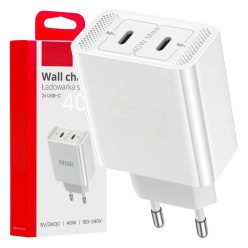 230V töltő 2x USB-C 40W