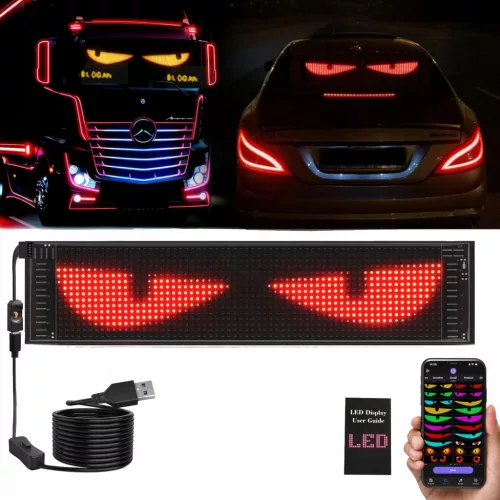 LED TÁBLA KIJELZŐ BLUETOOTH VEZÉRLÉSSEL FLEXIBILIS 12X59CM SZEMPÁR SZETT