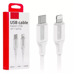 Telefon töltő kábel USB-C ből lightingba 20W 100cm