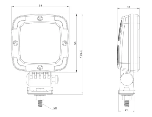 LED munkalámpa 1600LM slim