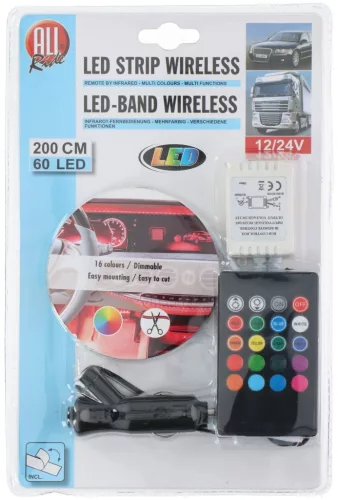 LED szalag 60LED 2m távirányítós 24V