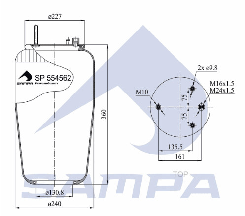 Volvo FM/FH légrugó nem kpl. hátsó