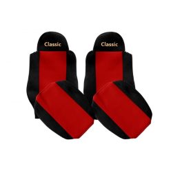   MAN TGA/TGL/TGM/TGS (-2012) plüss ülésvédő szett (fekete/piros)