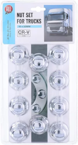 Csavarkupak krómozott 32mm-es (10db)