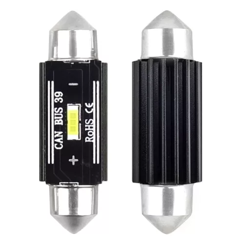 LED szofita izzó 12/24V  ULTRABRIGHT 2db (39mm) 12 smd