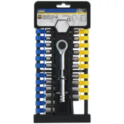 Racsnis dugókulcs szett 24db 1/4"