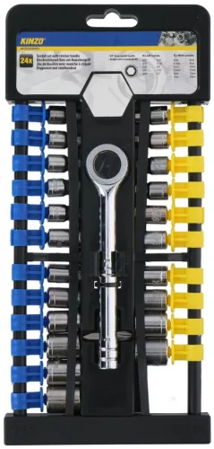 Racsnis dugókulcs szett 24db 1/4"