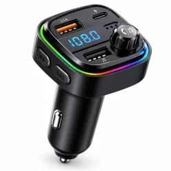   C26 Bluetooth kihangosító 5.3+EDR RGB- FM/Transmitter - 12/24V