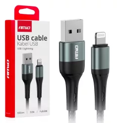 USB-A/ IPHONE LIGHTNING töltő kábel 100cm