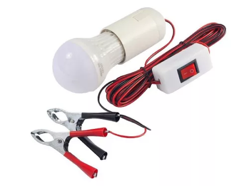 12V-os LED lámpa - krokodilcsipesszel